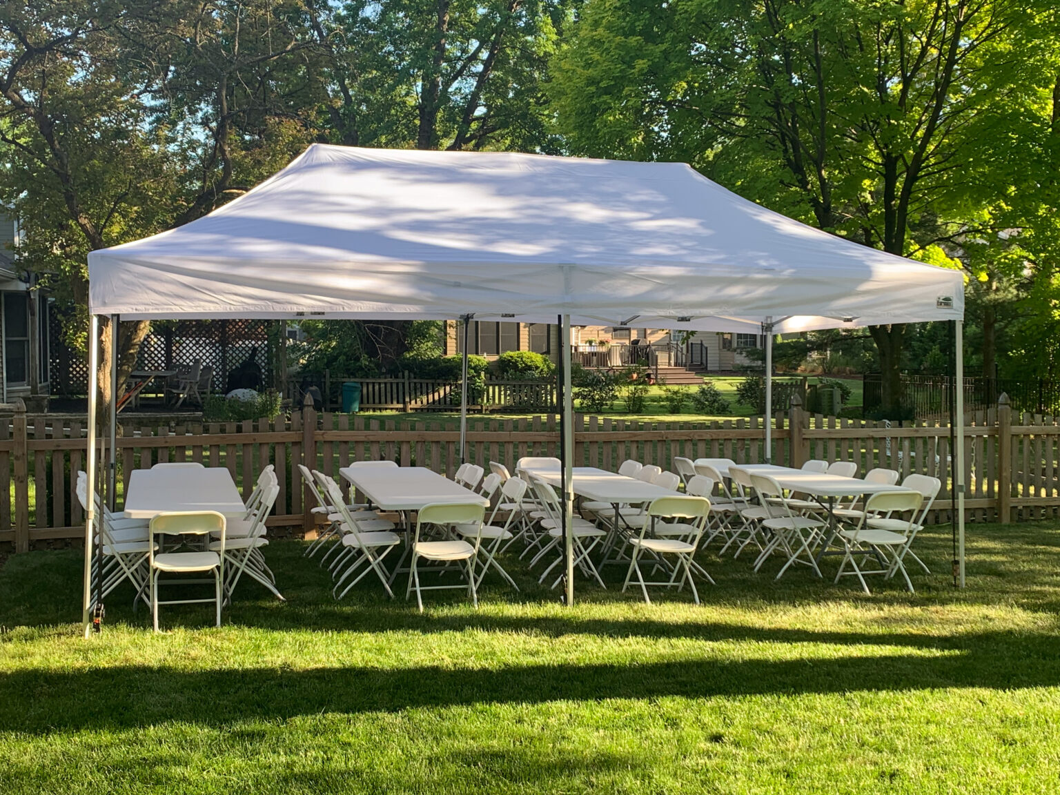 20x10 Premium Party Tent for Rent in Chicago Suburbs - Seats 32