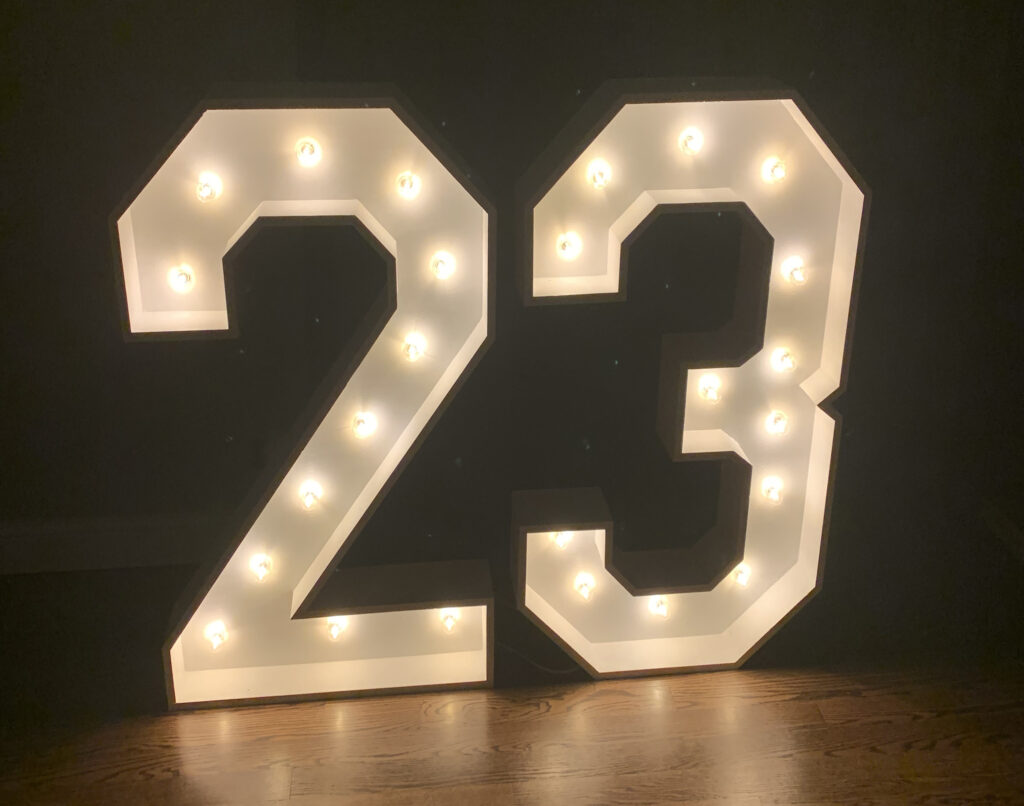 RENTAL Light Up Numbers Large Marquee Numbers –