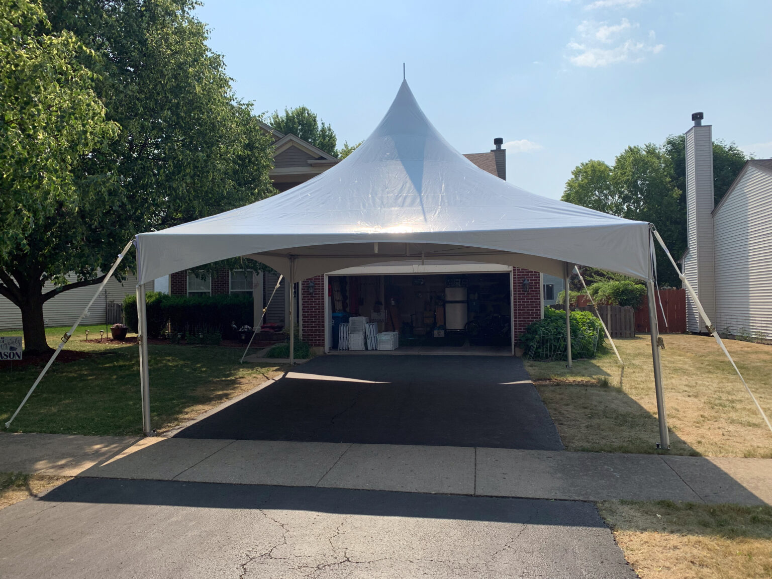 20x20 High Peak Frame Tent - Marquee Tent for Rent