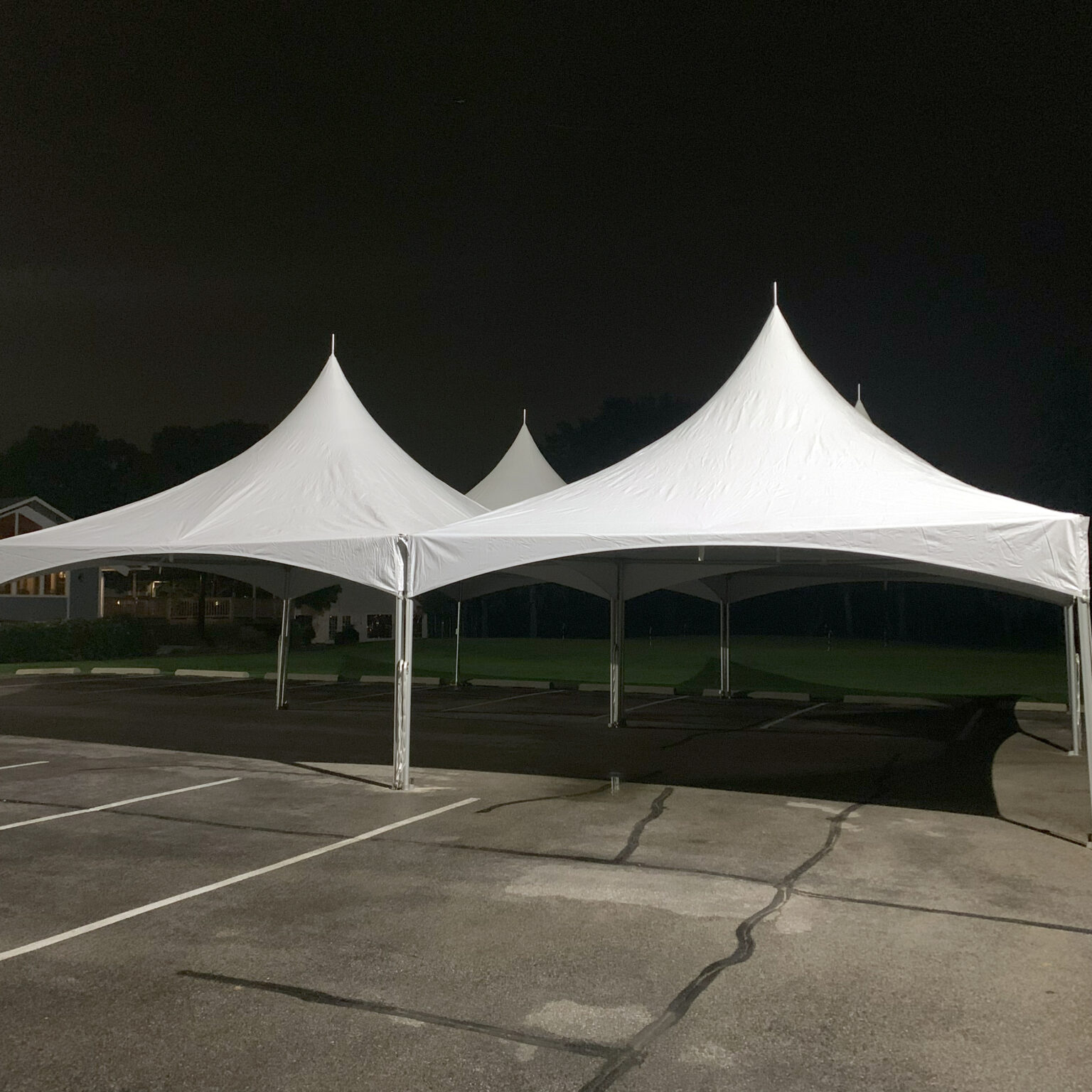 40x40 High Peak Frame Tent for Rent - Wedding Tent 150 People