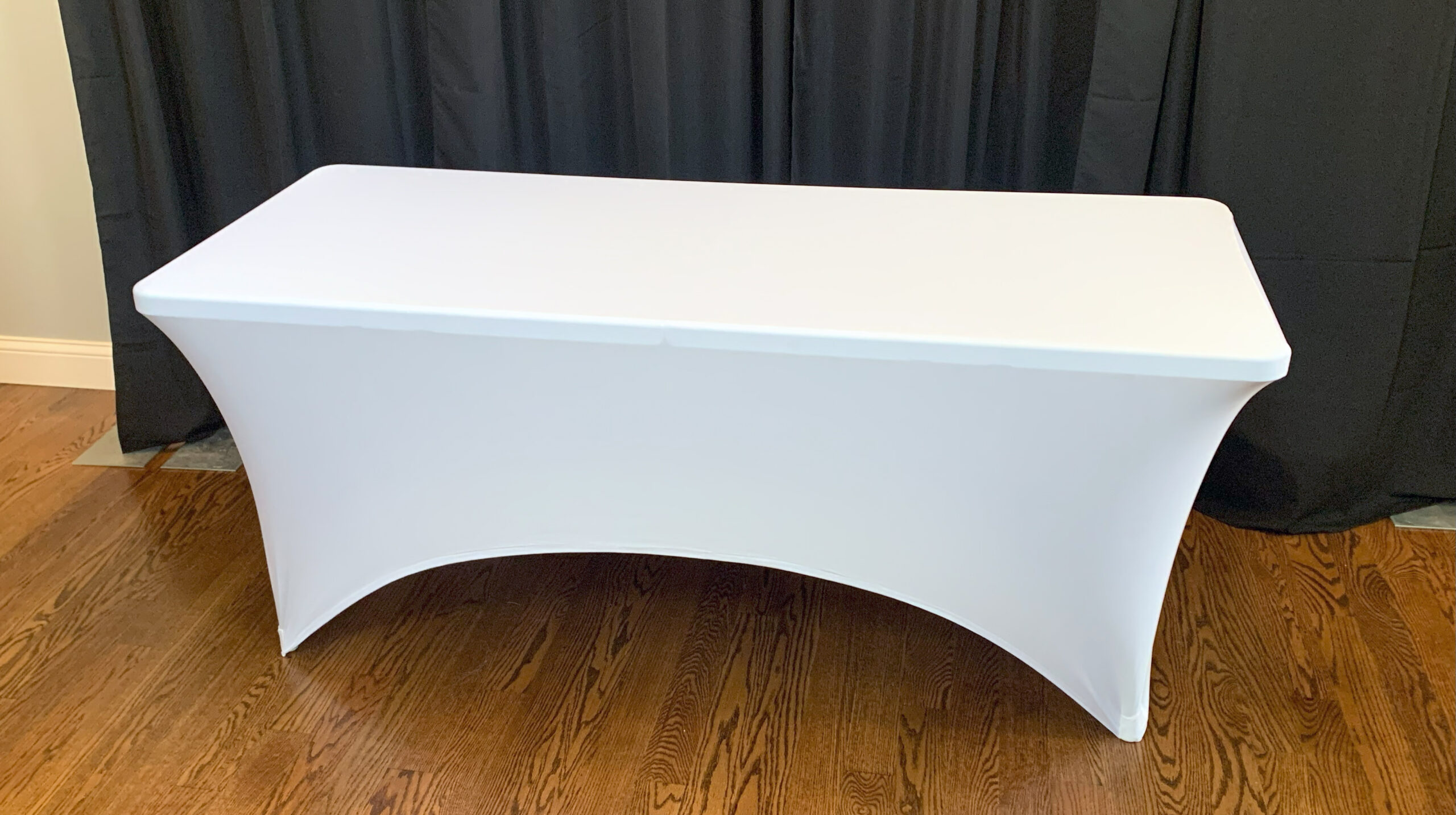 6' White Table Cover for Rent