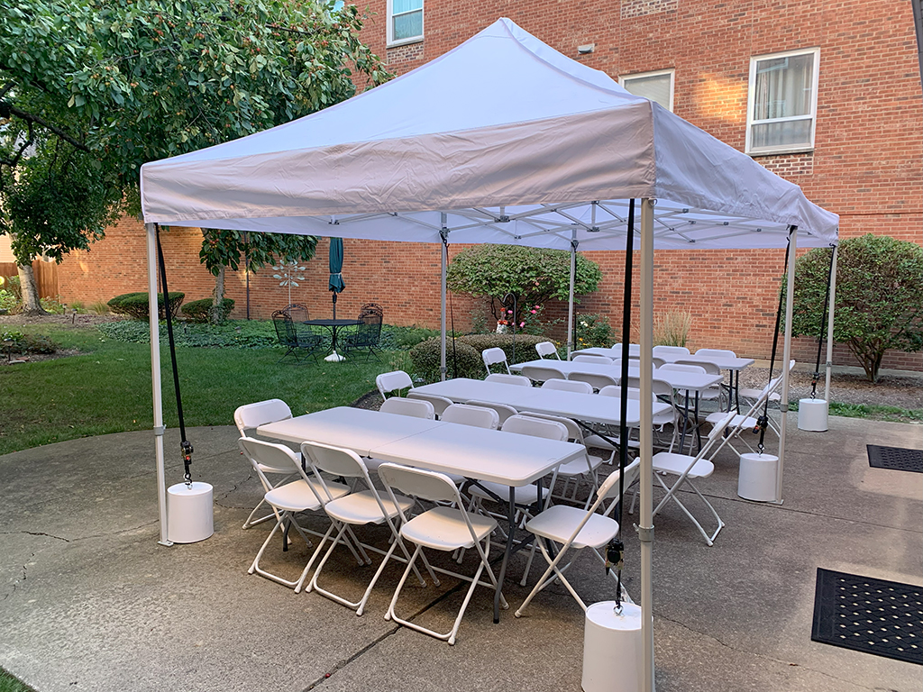 20x10 Tent Driveway Setup