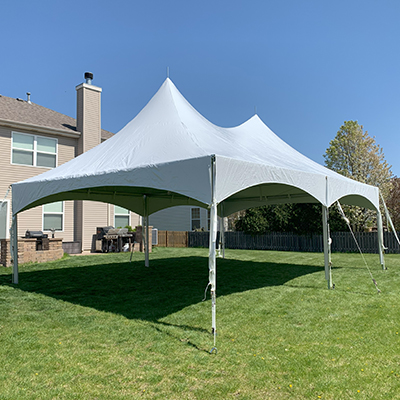 Party rentals in Yorkville including tent, tables and chairs