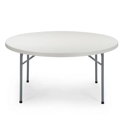 60" Round White Resin Tables