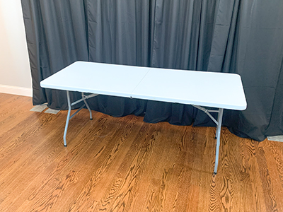 6' White Folding Tables for Rent