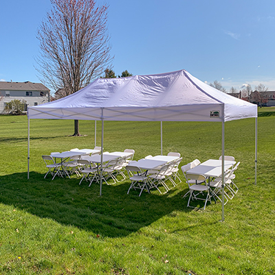 Graduation party tent for rent in Naperville Illinois.