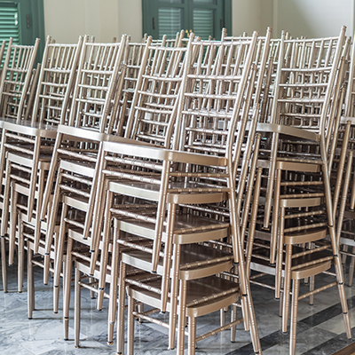 Silver Chiavari Chairs for rent - silver wedding chairs.