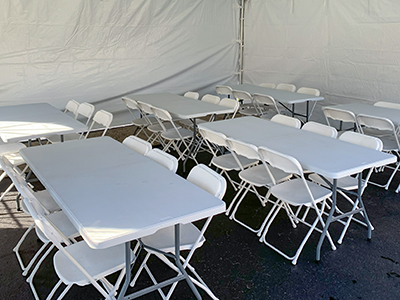 White event chairs for rent wedding graduation party birthday party.